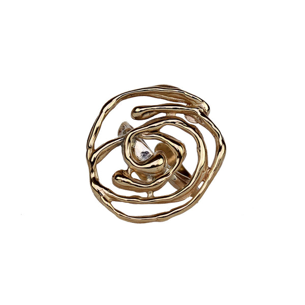 Anello Vortice in bronzo, misura regolabile