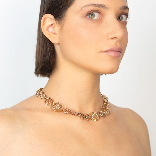 Collier Cage pendenti in bronzo
