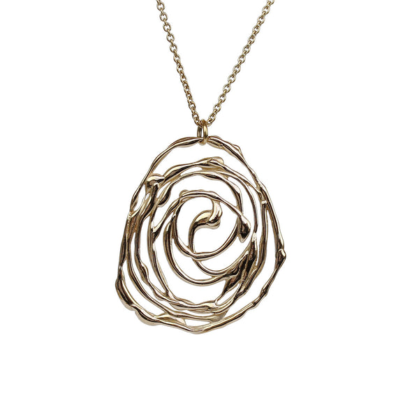 Ciondolo Vortice giga in bronzo con catena