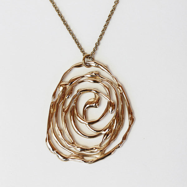 Ciondolo Vortice giga in bronzo con catena