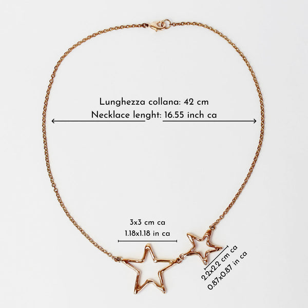 Collana Stelle girocollo in bronzo
