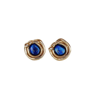 Orecchini Nest piccoli con smalto, in bronzo