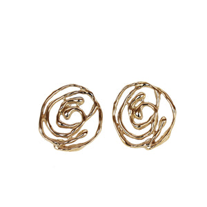 Orecchini Vortice in bronzo, a lobo con perno.