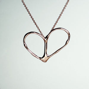 Ciondolo Cuore grande in bronzo.