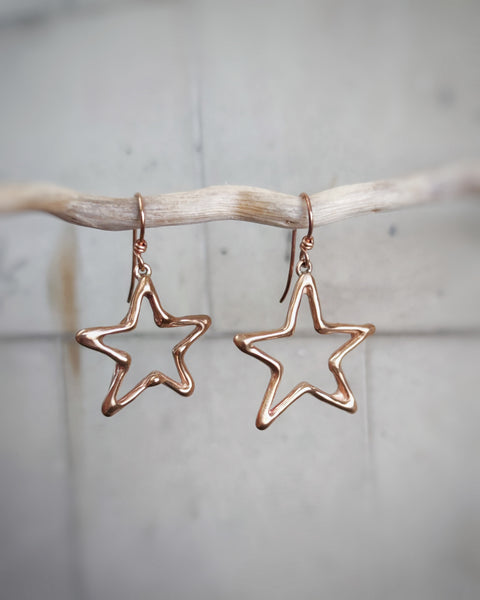 Orecchini Stelle bronzo con amo
